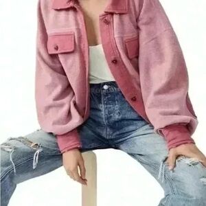 Free People Rose Button-Up Jacket